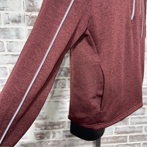 Champion Maroon Quarter-Zip Jacket SPU - Picture 3 of 5